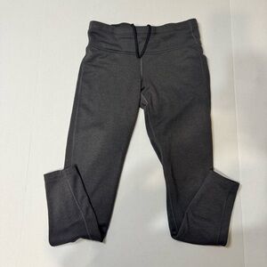 Athleta Fleece Lined Leggings Size S Gray Drawstring